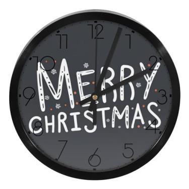 Imagem de LILINWAN Relógio de parede 24 cm sem tique-taque silencioso operado por bateria relógio de parede redondo moderno estilo simples decoração relógio para escritório/escola/quarto/sala de estar