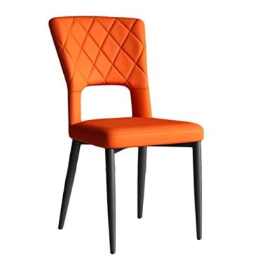 Imagem de Cadeira de jantar cadeiras de jantar de couro ergonômicas para lazer cadeiras acolchoadas simples e confortáveis para sala de estar, casa, sala de jantar, cadeiras de luxo