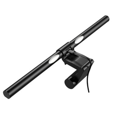 Imagem de RAPOBO Barra de luz de monitor, barra de luz de tela, lâmpada de PC, lâmpada de mesa para cuidados com os olhos, economia de espaço com temperatura de cor ajustável, luz de fundo, LED alimentado por