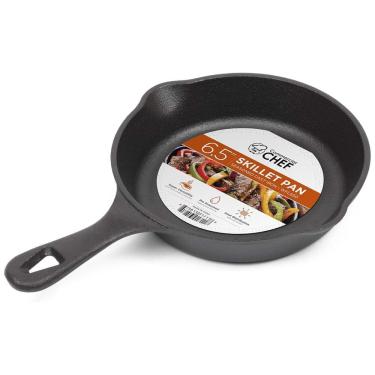 Imagem de Frigideira de Ferro Fundido Pré Temperada, CHEF CHFL650, Preto