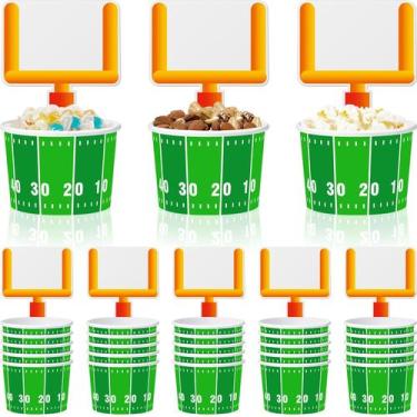 Imagem de Conjunto de taças de futebol Suclain, papel descartável, 240 ml (24 un