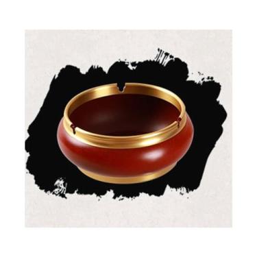 Imagem de Cinzeiro de ervas daninhas cinzeiro de latão For cigarros, personalidade criativa, presente moderno para casa, suprimentos chineses de escritório de grandes dimensões cinzeiros para cigarros (tamanho