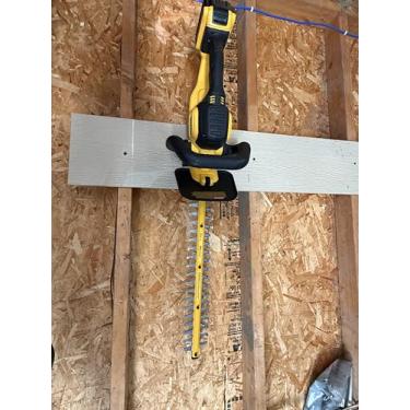 Imagem de Designz3D Suporte de parede para cerca viva – Armazenamento seguro e econômico de espaço para aparador de sebes (amarelo)