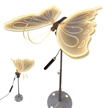 Imagem de Borboleta LED com Movimento Bate Asa Natal Festa Casamento Decoraçao Evento Enfeite Elegante Sofisticado