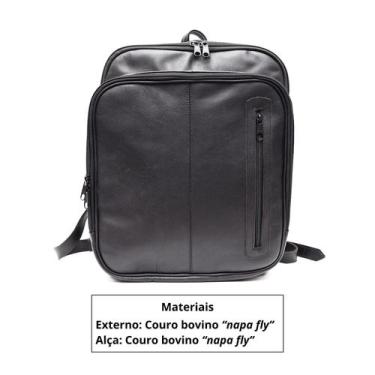 Imagem de Mochila de Couro Bolsos, Divisorias, Execultiva para Notebook - Lana P