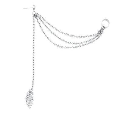 Imagem de Brinco Multicamadas Corrente Pingente Folha Franja B8762 - Geral