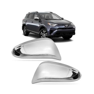 Imagem de Jogo Aplique Capa Cromada Retrovisor Nova Toyota RAV4 2015