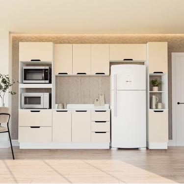 Imagem de Cozinha Compacta 250074 5 Peças Meena Branco Creme Politorno Móveis