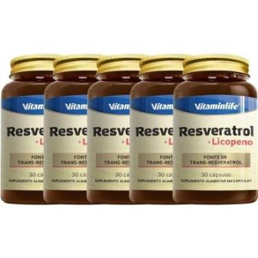 Imagem de Kit 5X Resveratrol + Licopeno - 30 Cápsulas - VitaminLife-Masculino