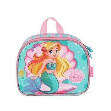 Imagem de Lancheira Escolar Luxcel Up4You Sereia Verde e Rosa-Feminino