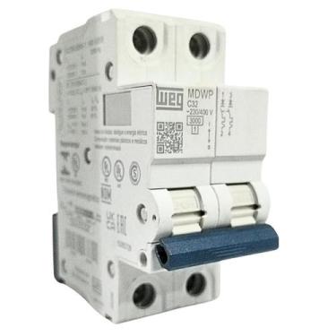 Imagem de Minidisjuntor bipolar c-32a mdwp weg