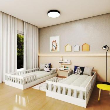 Imagem de Conjunto com 2 Camas Infantil Montessoriana Solteiro Cori Yescasa Bran