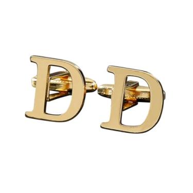 Imagem de Abotoaduras de letras personalizadas com inicial de acessórios