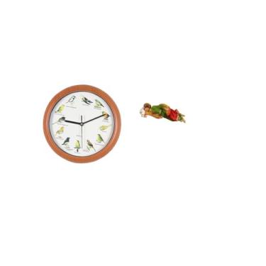 Imagem de Fenteer Relógio de Parede com Pássaro Cantando, Estátua de José, Relógios de Parede Decorativos, Estátua de Jesus José, Exibição de Mesa Decorativa, Escultura