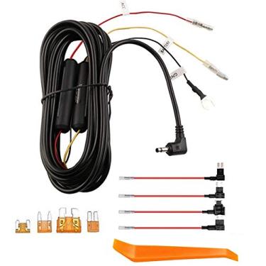 Imagem de dosili Cabo de kit de hardwire, compatível com cabo de modo de estacionamento para câmeras de painel THINKWARE, detecção de impacto e movimento, fonte de alimentação alternativa da caixa de fusíveis, cabo de 8 fusíveis para presente (4,5 m)