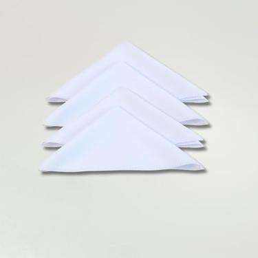 Imagem de Kit de Guardanapos Basic, 4 Peças, Tecido Oxford, 35x35cm, Mesa Posta, Decoração Elegante (Branco)