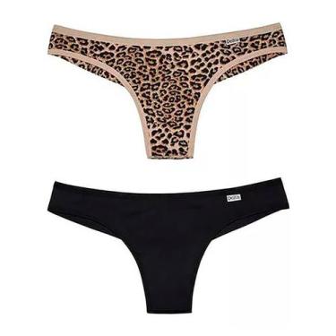 Imagem de Kit/2 Calcinha Fio Dental DelRio 57870 Feminina Fio Duplo Microfibra T