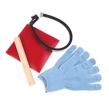 Imagem de Generic Ferramenta de corte de borracha para taco de tênis de mesa com rolo de madeira, máquina de corte manual com luvas para balcão, faculdade