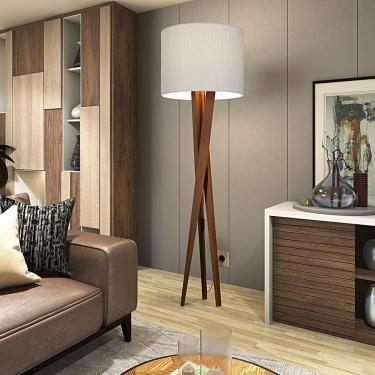 Imagem de Luminária Abajur Tripé De Chão Paris Retrô Moderna Bivolt Gelo