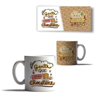 Imagem de Caneca Porcelana Natal Papai Noel Gente que Ama Panetone  - Enjoy Shop