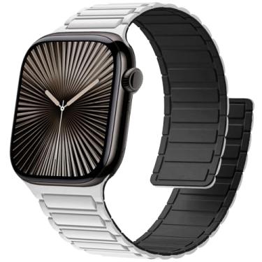 Imagem de Pulseira magnética para Apple Watch séries 11/10/9/8/7/6/5/4/3/SE/2nd/Ultra 2/3 de 49 mm, 46 mm, 45 mm, 44 mm, 42 mm, 41 mm, 40 mm, 38 mm, 49 mm, 46 mm, 4 / SE/2, Ultra 2/3