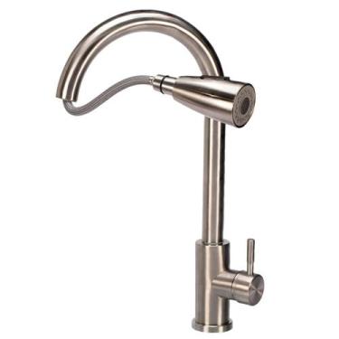 Imagem de Torneira Gourmet Flexivel Monocomando Quente Fria Preto - AKF, Aço Esc