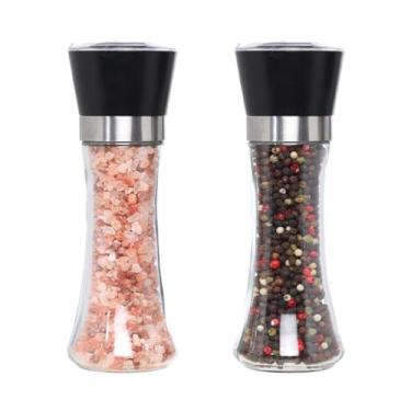Imagem de Moedor Pimenta, Kit 2 Moedor de Temperos Especiarias Pimenta Sal em Vidro