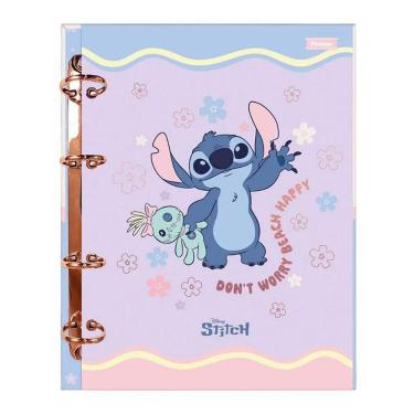 Imagem de Fichário Caderno Argolado Stitch 60 Folhas - Foroni