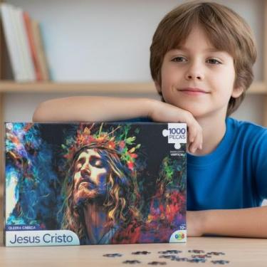 Imagem de Quebra Cabeça Jesus Cristo 1000Pçs Deus Obra Arte Pintura - GGB - Eins