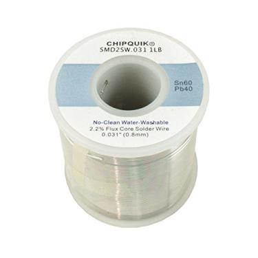 Imagem de Fio de solda 60/40 estanho/chumbo sem limpeza .031 43 lb