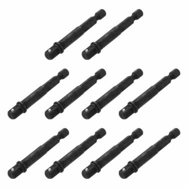 Imagem de HARFINGTON Adaptador de soquete de impacto 10 peças, unidade quadrada de 1/10.2 cm, haste sextavada de 6,6 cm, broca de extensão de comprimento para conjuntos de soquetes de broca de porca de eixo