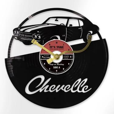 Imagem de Relógio de parede Vintage Vinyl Disc Classic Car Design 30x30cm - yiwe