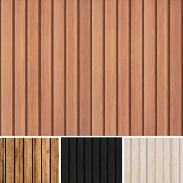 Imagem de Papel Parede Ripado Madeira Natural Adesivo 5mX45cm Lavável - Leotack,