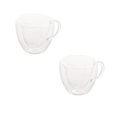 Imagem de Xícara De Chá Ou Café 230ml Vidro Com Parede Dupla Lyor