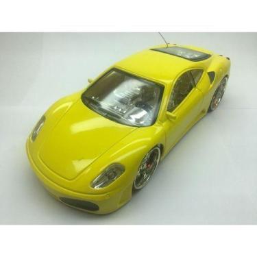 Imagem de Carrinho Controle Remoto Ferrari corrida LEDs - AMARELO - TOYS