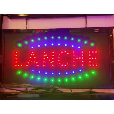 Imagem de LANCHE 220v painel led letreiro luminoso placa  - telintec