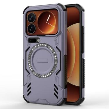 Imagem de LTLMYDAM Capa magnética para Xiaomi 17 Pro Max/17 Pro/17, capa de telefone fina e fina antiderrapante com aderência sem fio, capa resistente a impactos, roxa, 17 Pro