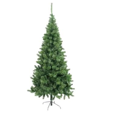Imagem de Árvore De Natal Pinheiro 210cm 600 Galhos Cheia Premium Verde- Verde Intenso para Decoração Residencial e Comercial - Base Estável e Galhos Densos(150cm 220Galhos-PéPlástico)