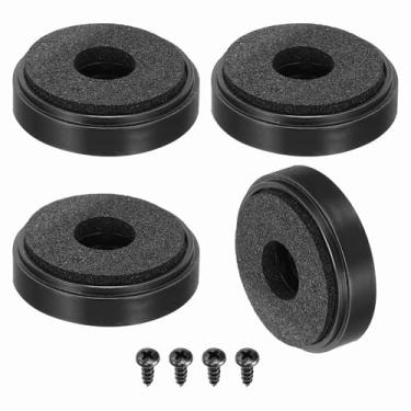 Imagem de Generic 4 pés de isolamento de alto-falante, base de absorção de choque de espuma de plástico de 30 mm x 8 mm, suporte para amplificador antivibração para CD de áudio, sistema de som de home theater