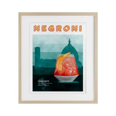 Imagem de Stupell Industries Impressão emoldurada retrô Negroni & Architecture Birch sob vidro, design de Brett Blumenthal, 40,6 x 33,5 cm