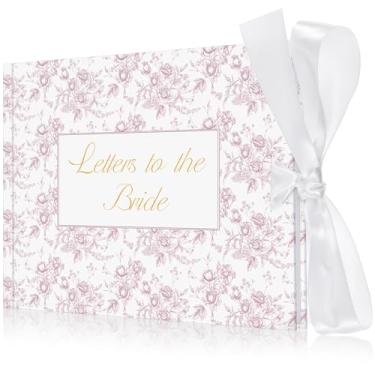 Imagem de Humyoun Livro de convidados de casamento de 21 x 18 cm Cartas para a noiva Livro de recortes de memória de casamento DIY papel em branco scrapbook álbum de fotos placa de convidado (rosa, clássico)