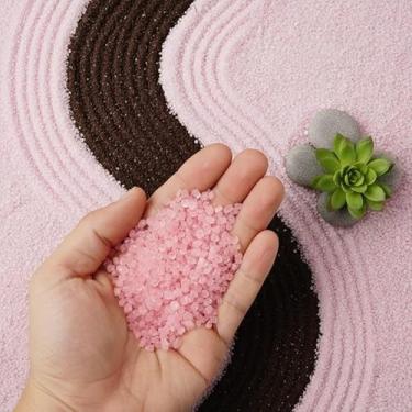 Imagem de 1000 peças de areia de resina luminosa, pedras brilhantes de 3 a 5 mm para planta suculenta, aquário, bonsai, decoração de jardim, mini paisagem, decoração de caminho (rosa)