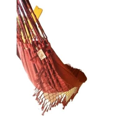 Imagem de Rede De Descanso dormir Em Tear De Casal Gigante(VERMELHO MESCLADO)