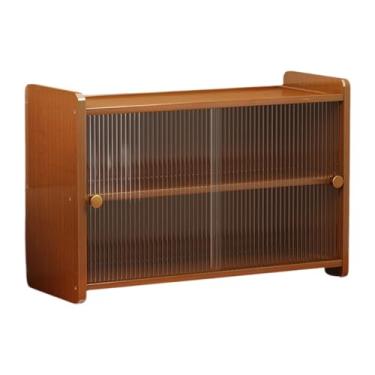 Imagem de Bothyi Armário de portátil em bambu para pia, organizador de mesa que economiza espaço, ideal para cozinha, banheiro e estilo rústico, 50x20x34cm