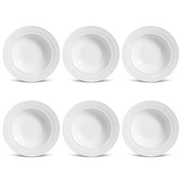 Imagem de Conjunto De Pratos Fundos 06 Peças Roma Branco Porto Brasil