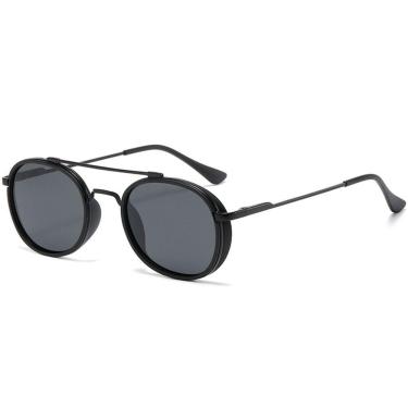 Imagem de Óculos De Sol Steampunk Unissex Redondo Com Proteção Uv400