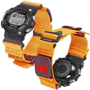 Imagem de DAVILANE Pulseira de relógio militar de nylon para Casio G-shock série GWF-1000, pulseira de relógio de liberação rápida de 18 mm com adesivos intercambiáveis e fecho de gancho G