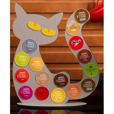 Imagem de Porta Cápsulas P/ Dolce Gusto Gatinho - Face Dupla - By Hands