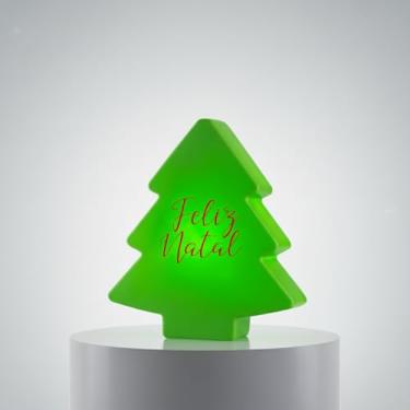 Imagem de Luminária Árvore de Natal Decorativa – Plástico Resistente, Suporte para Lâmpada E27, compatível com LED ou Fluorescente até 10W – 29×25×10 cm – Iluminação Natalina