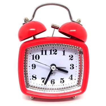 Imagem de Relógio Despertador Analógico Retrô com Campainha Pequeno Cor:Vermelho